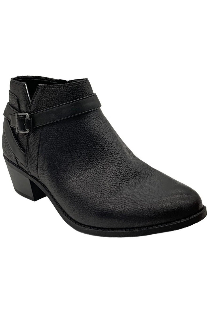 Vionic Women's Farrah Leather Ankle Boots Black Leather - Medium